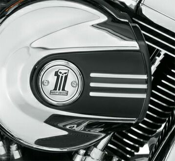 ＃1スカル エアクリーナートリム 2016〜17年ソフテイル 2014〜16年ツーリング LAWEED_CL