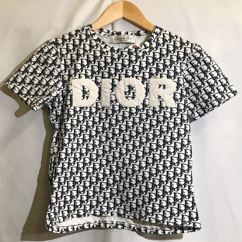 Christian Dior クリスチャンディオール Tシャツ 総柄 胸元ロゴ