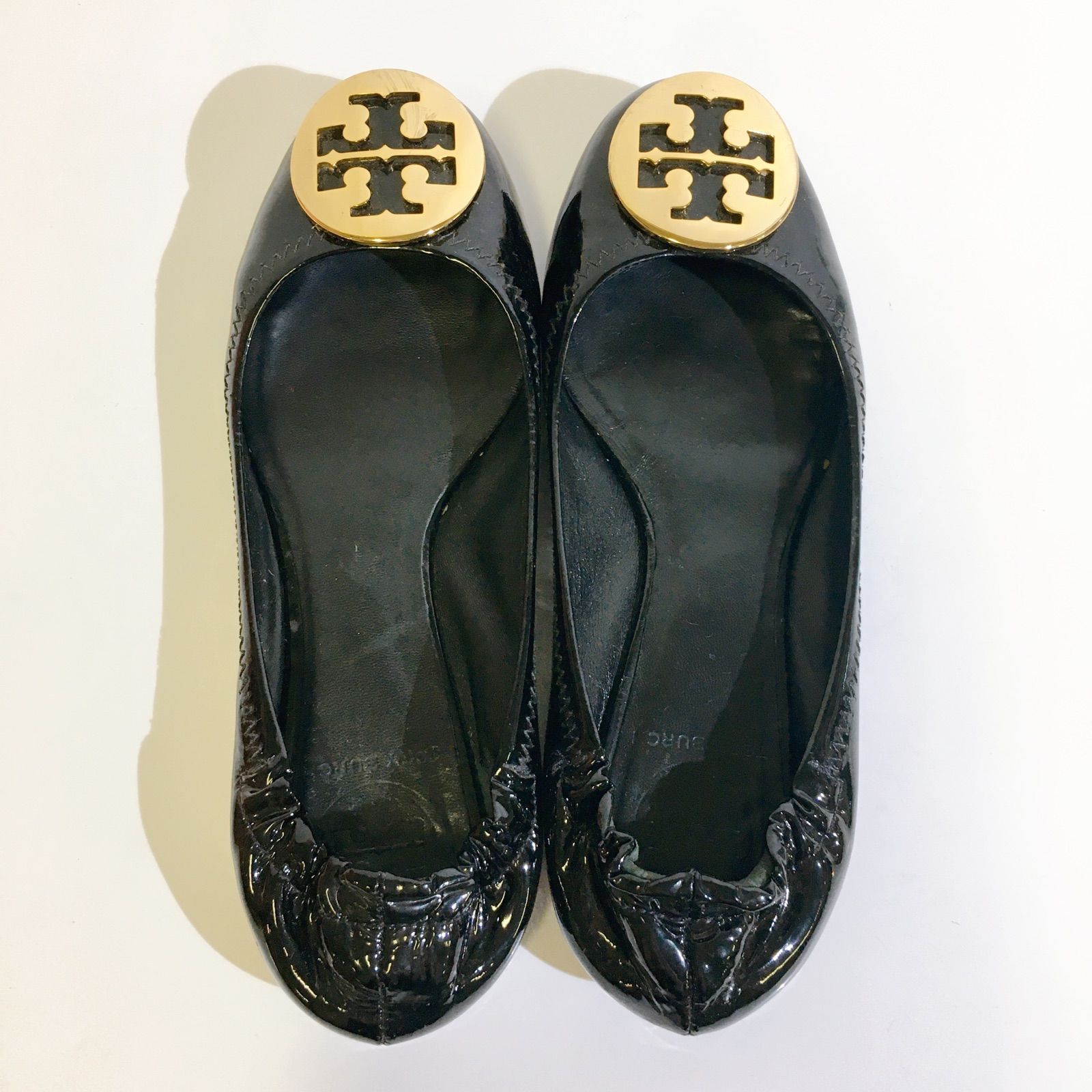 TORY BURCH トリーバーチ バレエシューズ フラットシューズ ブラック 牛革 レディース - メルカリ