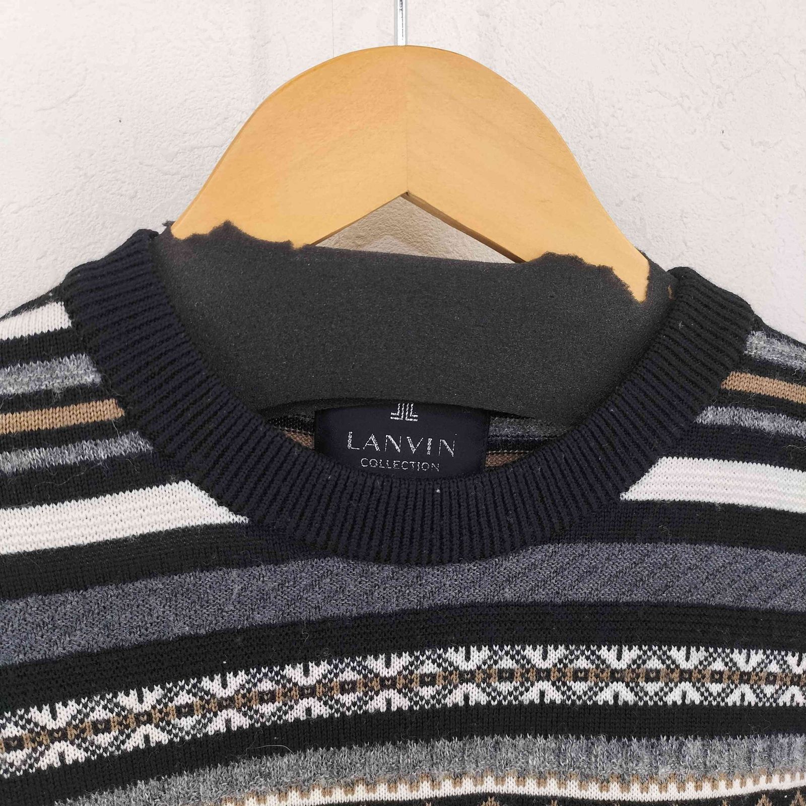 ランバンコレクション LANVIN COLLECTION モヘア混 総柄ニット