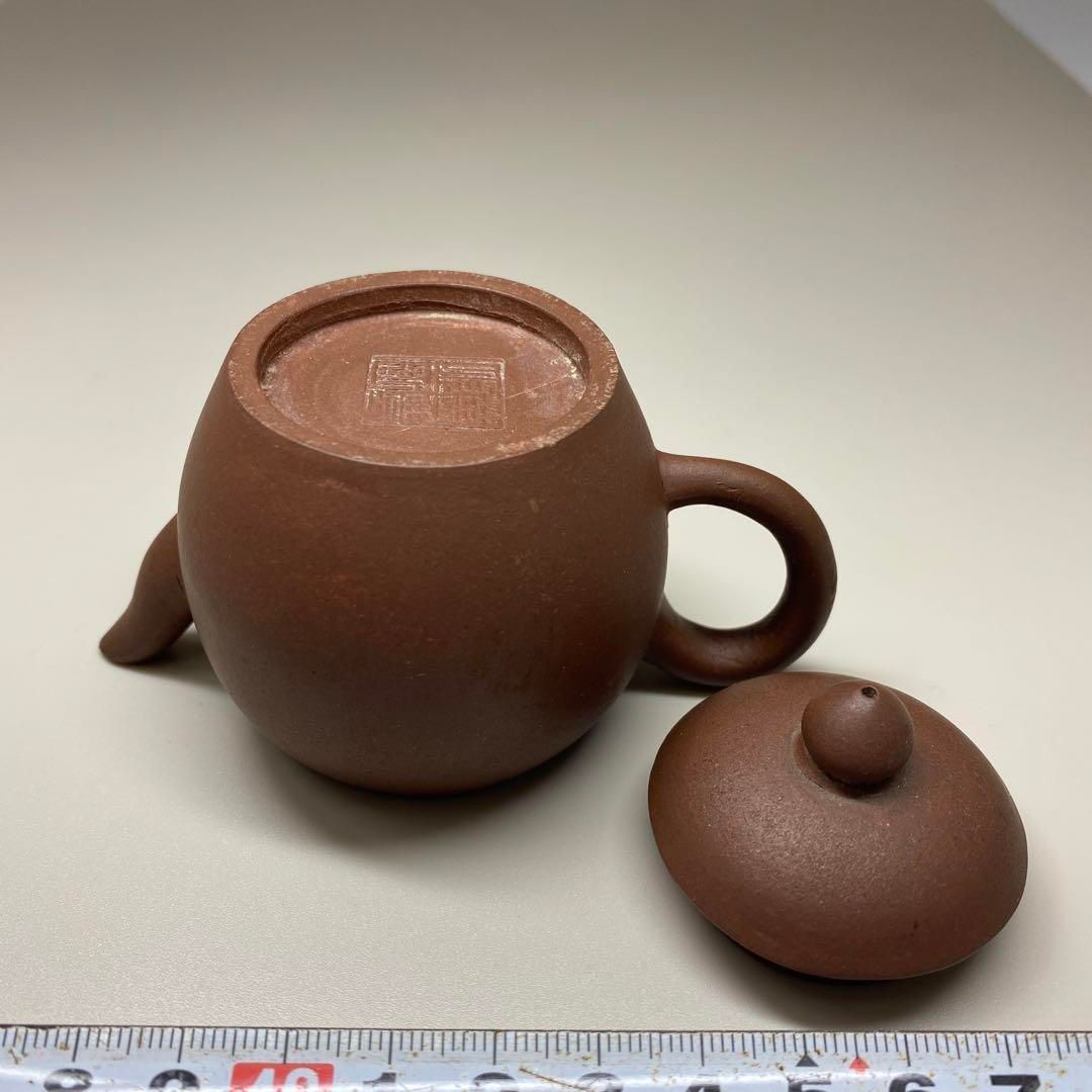 中国清時代　萬豊順紀　朱泥急須　横幅約9.5㎝　東Y6-0822☆2Fトニコ 中国清時代 萬豊順紀 朱泥急須 横幅約9.5㎝ 東Y6-0822☆2Fトニコ