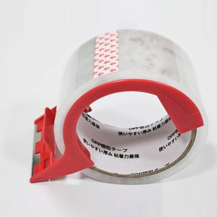 オンライン OPPテープ 透明 梱包テープ 事務所 テープ カッター有り 6