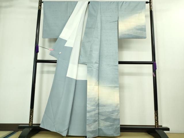 平和屋着物□極上 石川県指定無形文化財 牛首紬 白山工房 手織り 訪問