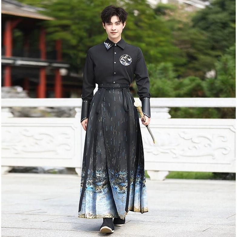 ♥ カップルマミアンスカート漢服 チャイナブラウス メンズ レディース男女兼用漢服 刺繍 普段着 イベント ハロウィン|クリスマスコスプ BJ0903ML307
