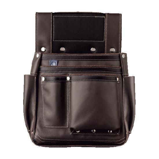 ふくろ倶楽部 工場 朱雀 四型 茶 SZ-884B 腰袋 釘袋 職人 大工 道具