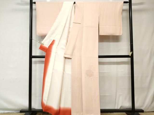 平和屋着物□中国三大刺繍 スワトウ刺繍 色留訪問着 総刺繍 吉祥草花文