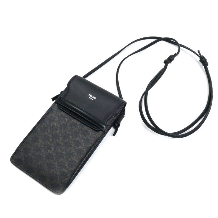CELINE セリーヌ フラップ付きモバイルポーチ ショルダーバッグ