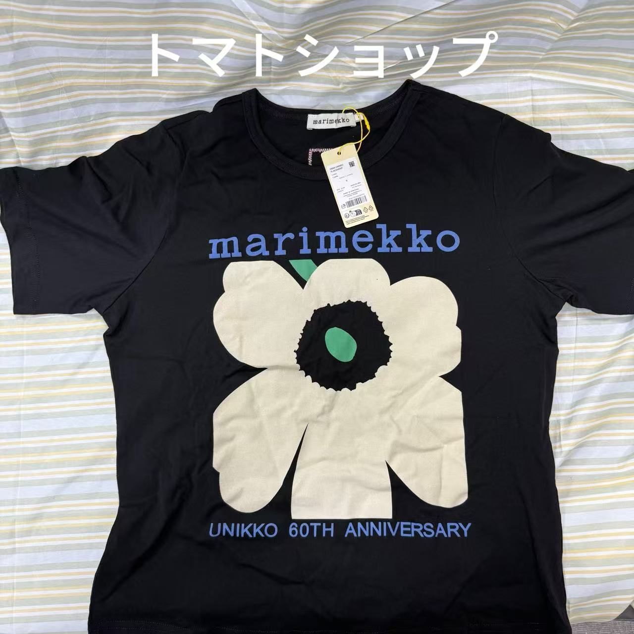 お値下げ新品未使用　マリメッコ半袖Tシャツ マリメッコの新作、半袖Tシャツ、ゆったりとしたカジュアル