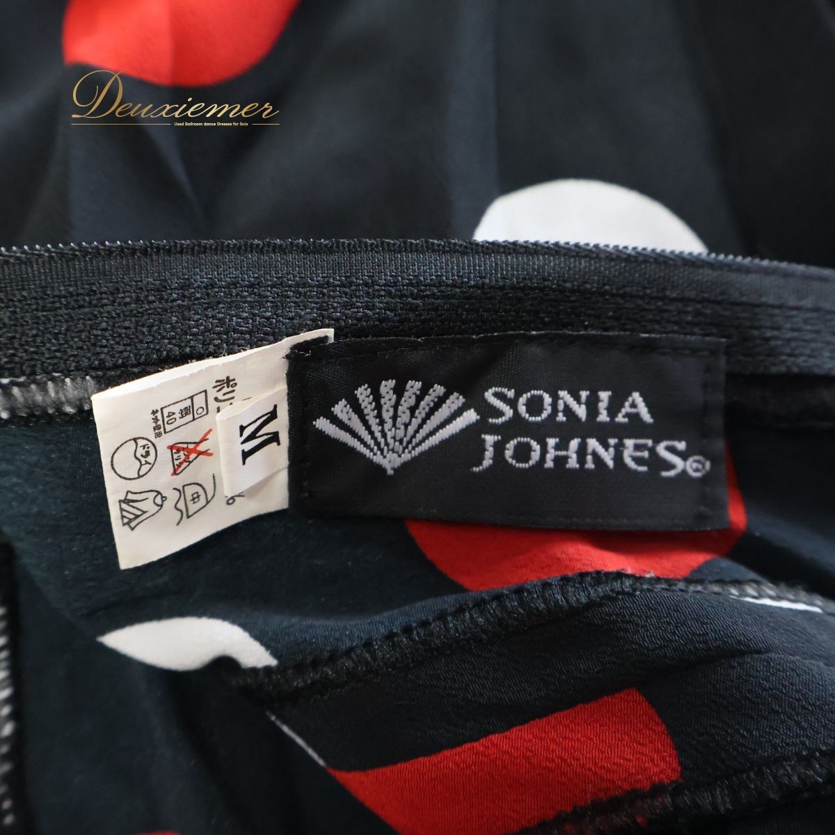 【フラメンコ衣装】ブラック SONIA JOHNES ソニアジョーンズ ファルダ スカート 黒 ドット ボランテ フリル 赤 白 レッド おしゃれ かわいい ダンス フラメンコ衣装】ブラック SONIA JOHNES ソニアジョーンズ
