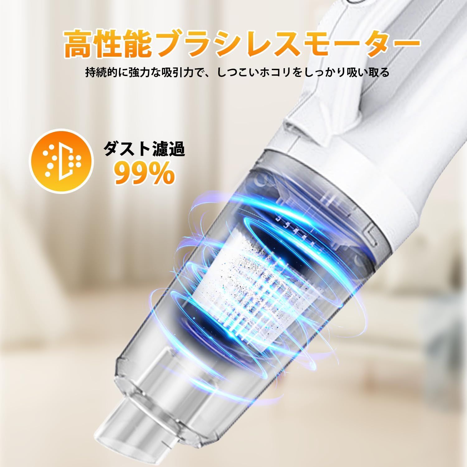 38000Pa 強力吸引 コードレス 長時間稼働 コードレス スティック 電気掃除機 多機能 多種類ノズル スティッククリーナー HEPAフィルター 多層濾過 多機能 2WAY 軽量 gaak Type-C充電式 一人暮らし カーペット ソファー 掃 WWW_KANDAIZUMI_COM