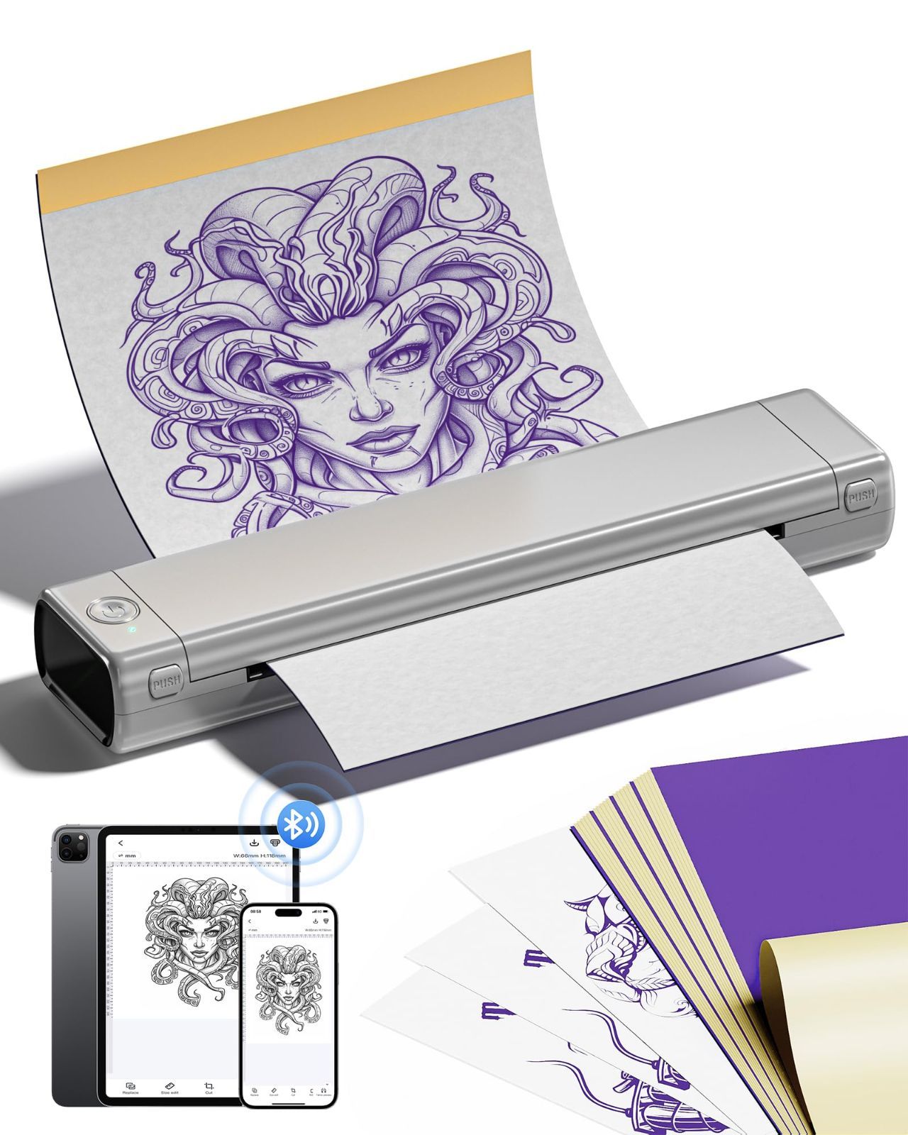 Itari M08F tattoo printer タトゥー用紙10枚付属 モバイル