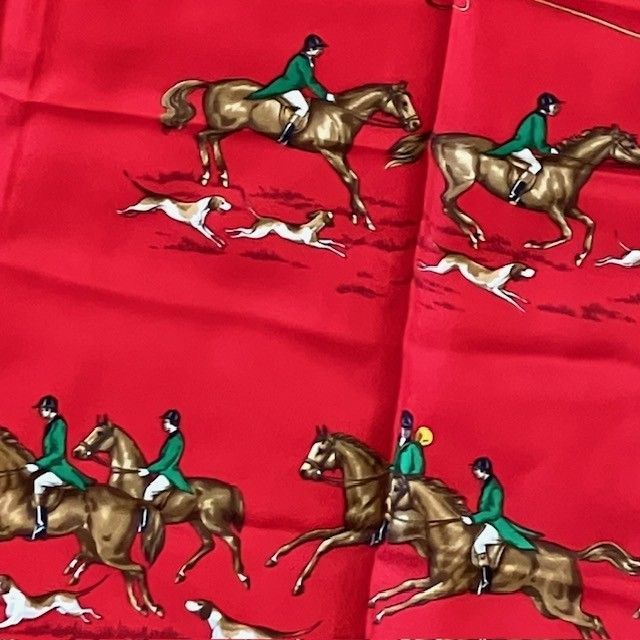 HERMES 馬と騎手のデザイン スカーフ HERMÈS 馬と騎手デザイン スカーフ 【公式通販】 シルクスカーフ 馬と