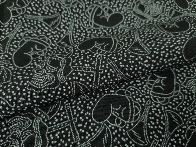 平和屋本店□極上 人間国宝 小宮康孝 江戸小紋 道明寺 般若烏帽 中啓