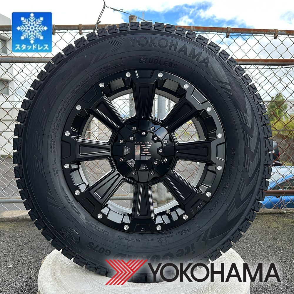 デリカD5 アルファード ステップワゴン スタッドレス タイヤホイールセット ヨコハマ アイスガード 215/70R16 225/70R16  16インチ DeathRock 4本セット - メルカリ