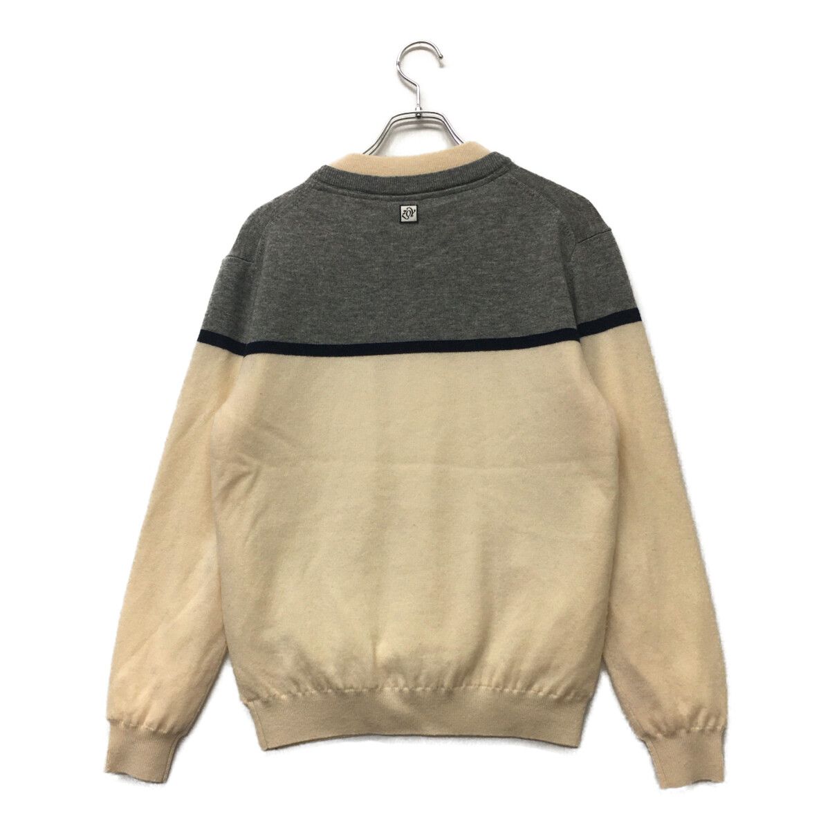 ZOY - coco 中古 ゾーイ ZOY メンズ セーター 2(L) ホワイト 白×グレー 長袖 裏地付き ニット プルオーバー 中古 メンズ ゾーイ ZOY セーター 2(L) ホワイト 白×グレー 長袖