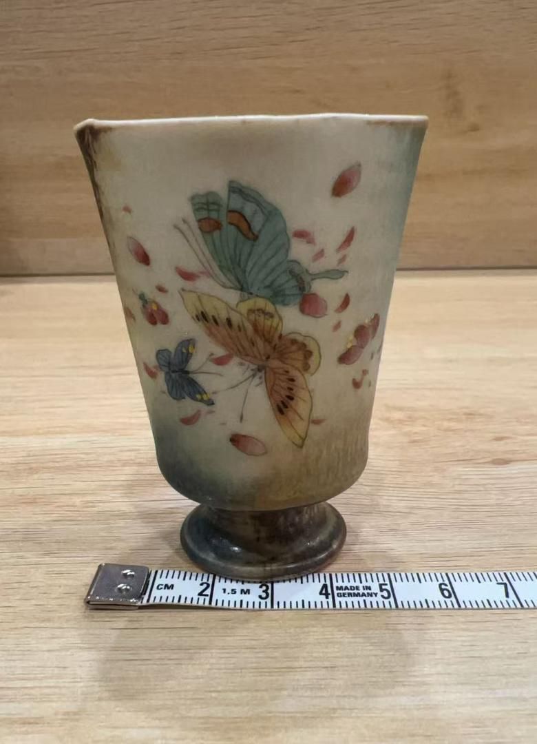 新品・未使用】 手書き小鉢 湯呑み 未使用 伊賀焼 湯呑 忠央窯 陶芸家