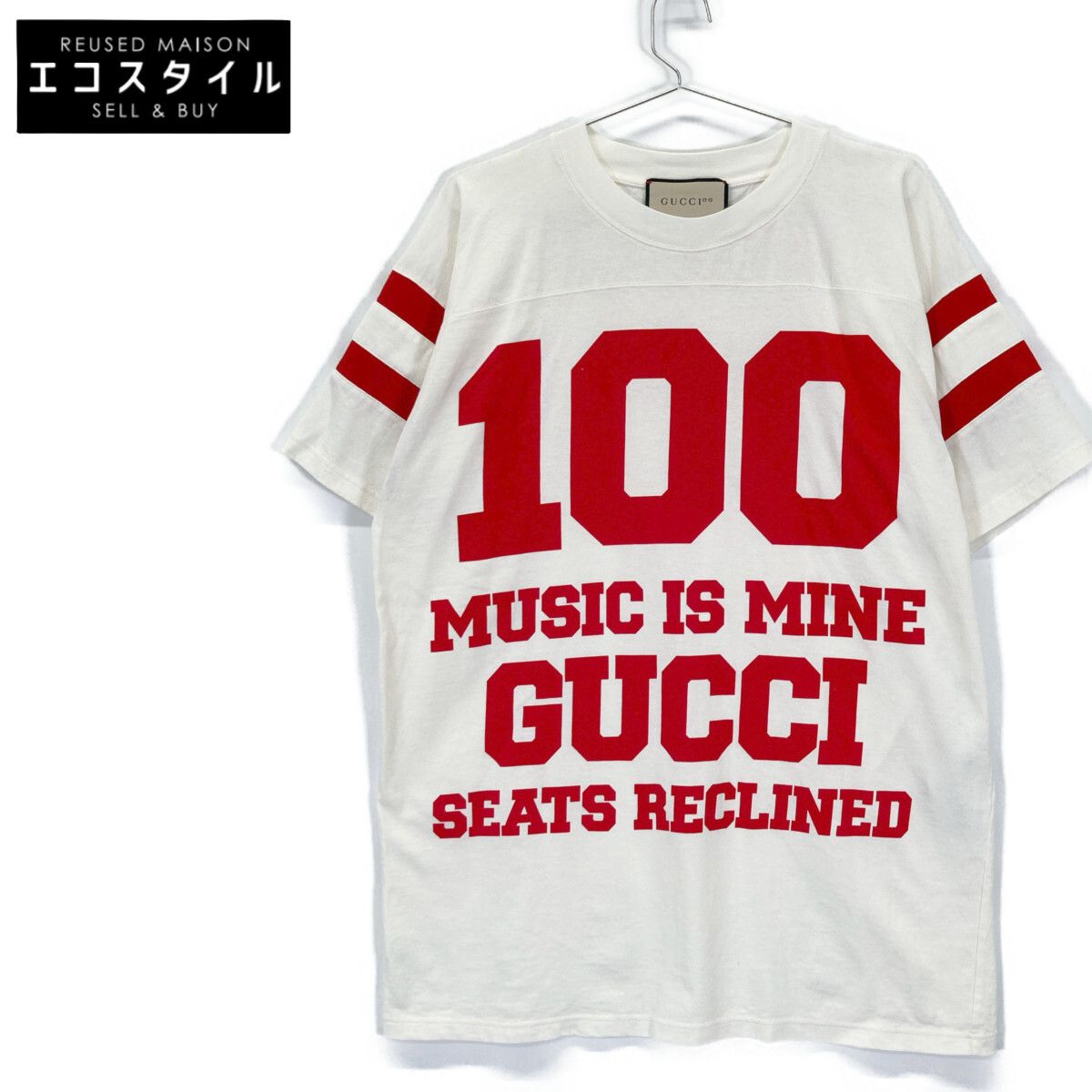 GUCCI グッチ 660744 ﾎﾜｲﾄ 2021 100th anniversary 半袖Tｼｬﾂ S