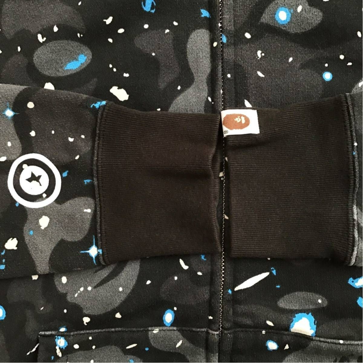 シャークパーカー　夜光デザイン付き ☆蓄光☆ Space camo シャーク パーカー Sサイズ shark full zip