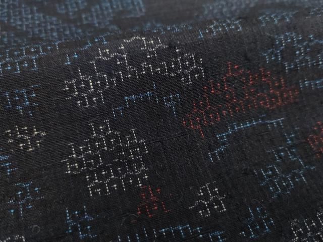 80亀甲 霞流水花文