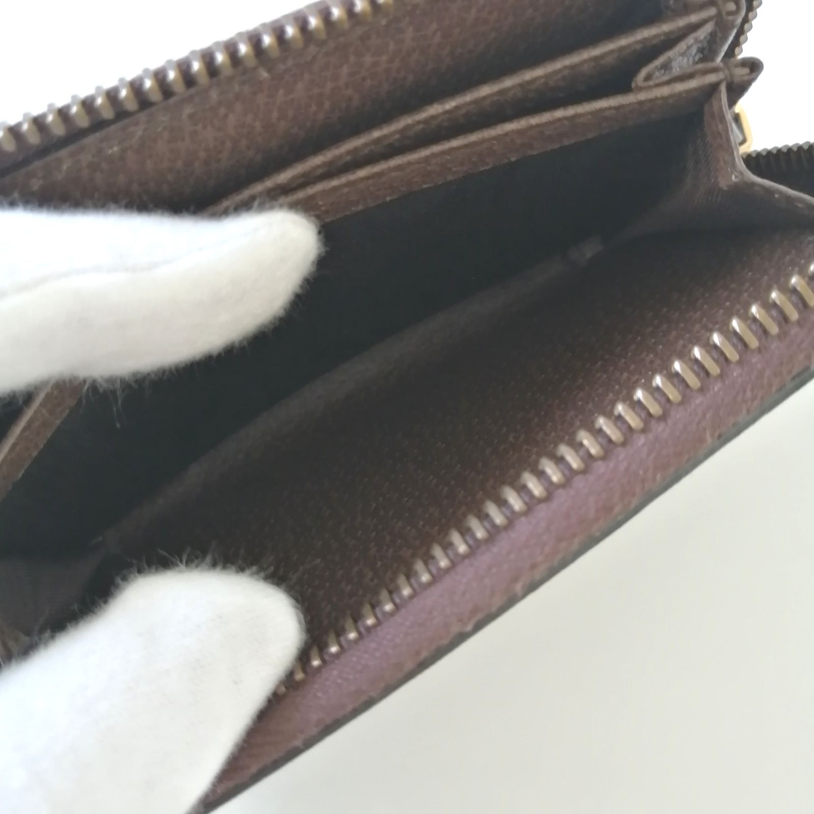 美品 グッチ GUCCI コンパクトジップアラウンドウォレット GG 