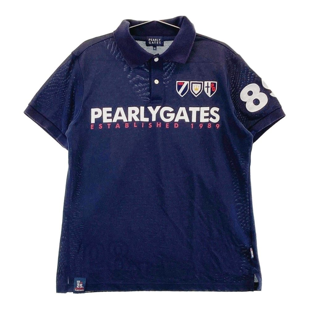 美品❗️PEARLY GATES ネイビー ポロシャツ 6 パーリーゲイツ ネイビーポロシャツ サイズ6 いたい