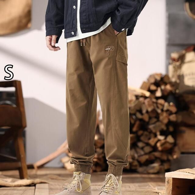 [S ]秋冬 コーデ メンズ  服 シンプル ファッション オシャレ 大人 かっこいい 大きいサイズ ストリート 紳士服 アメリカン レトロ ストリート ワークウェア パンツ レースアップ ズボン カジ