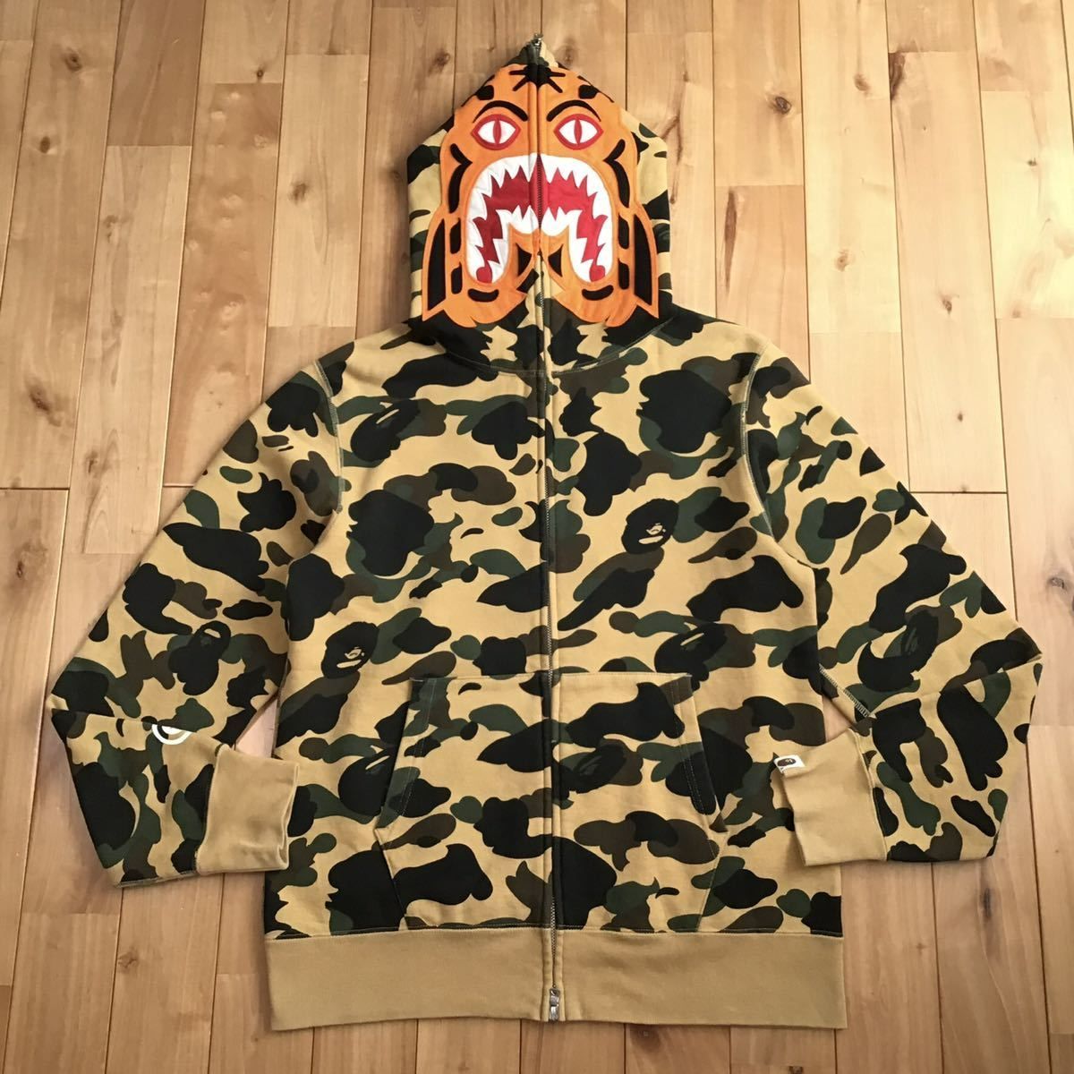 1st camo yellow タイガー パーカー Lサイズ tiger full zip hoodie a