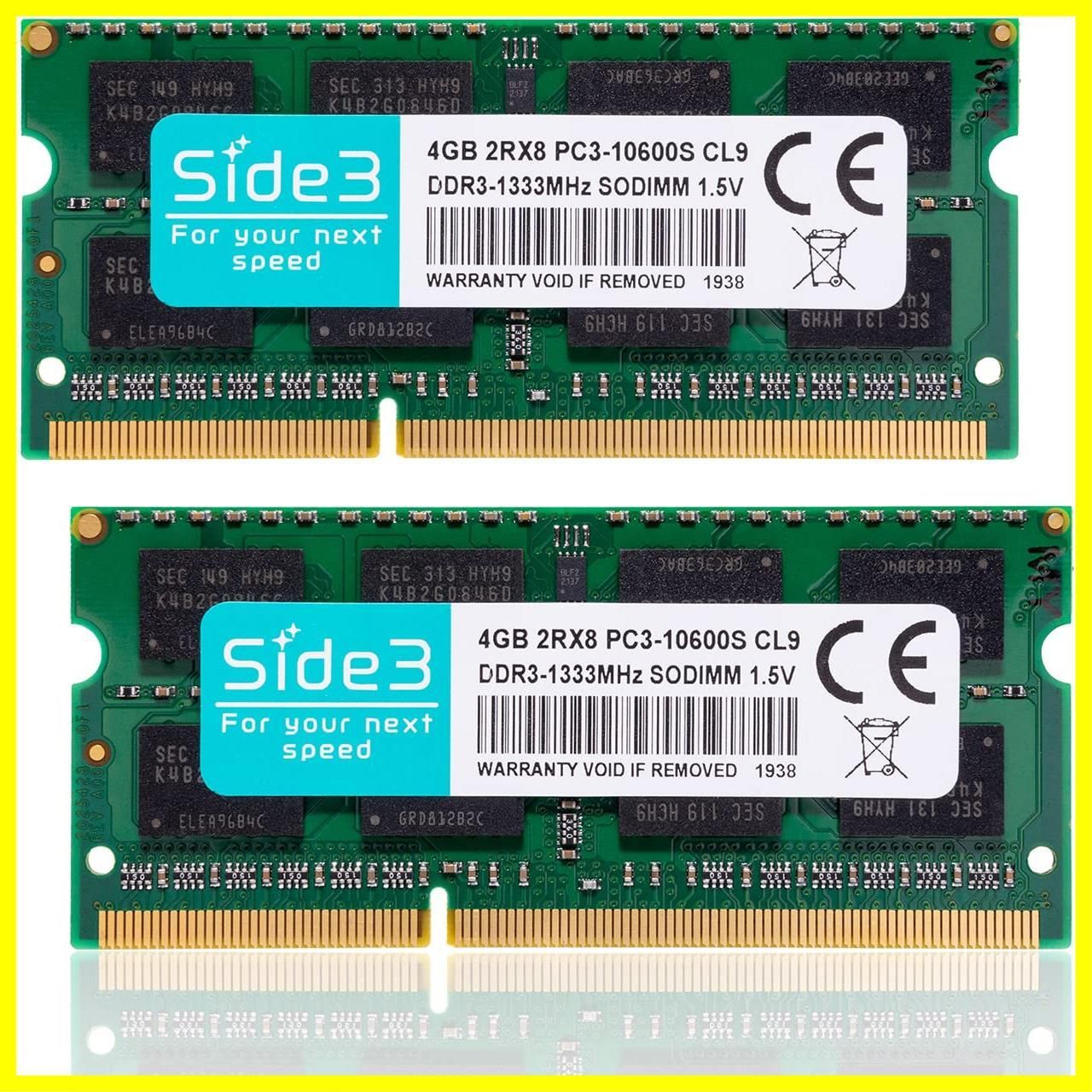 ノートパソコン メモリ SUMSUNG DDR3 PC3 8500S 2GB