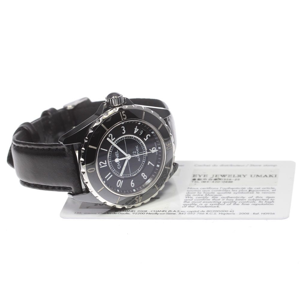 シャネル CHANEL H0685 J12 黒セラミック 38MM 自動巻き メンズ 美品  
