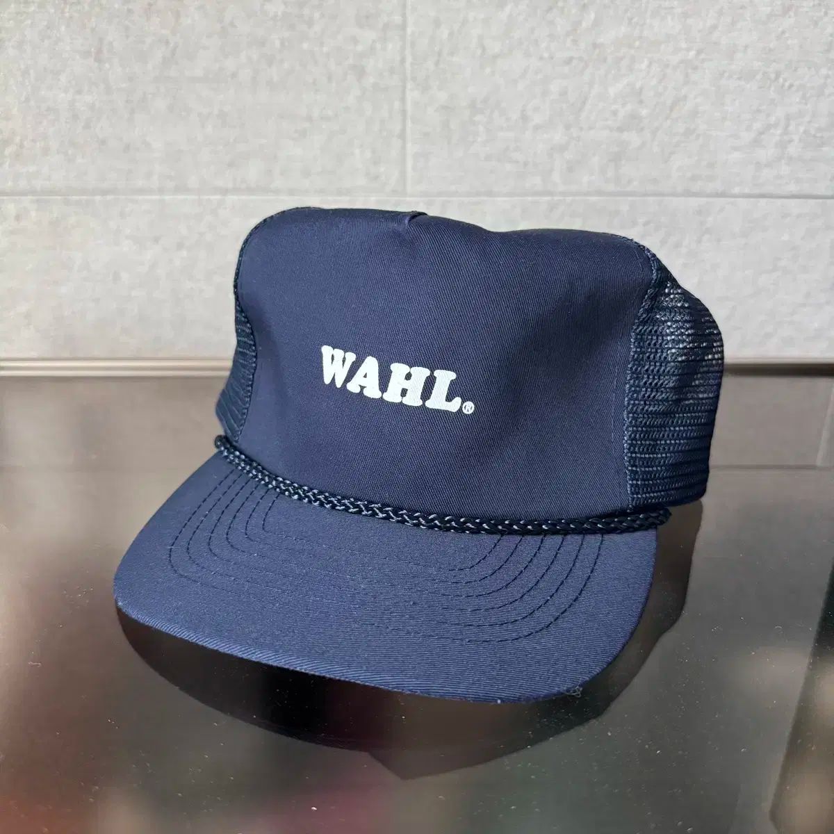 USA wahl ヴィンテージ ボールキャップ トラッカー 帽子 メッシュ ネイビー