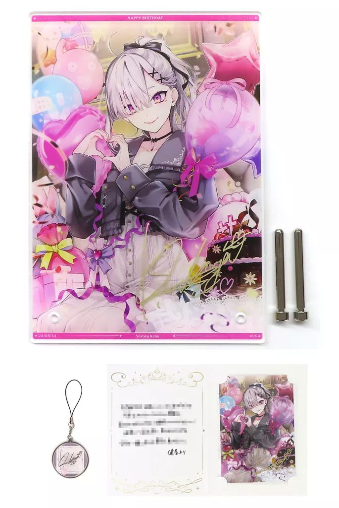 中古】グッズセット 健屋花那 A5アクリルパネルセット 「バーチャル