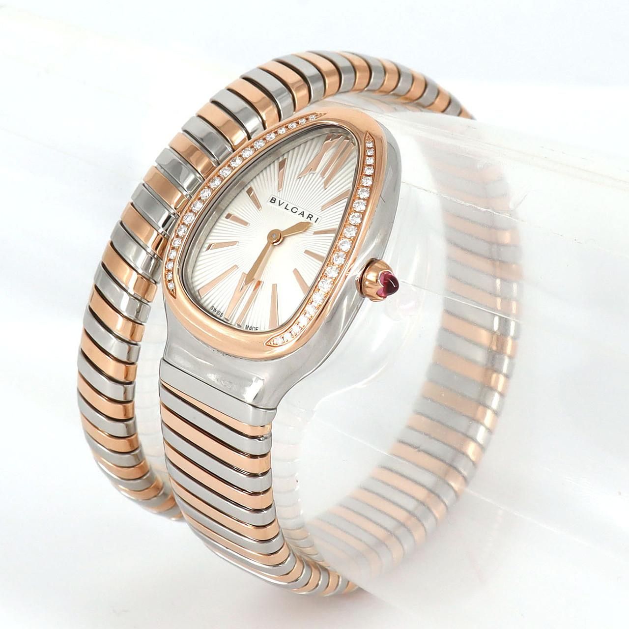 ブルガリ セルペンティトゥボガス PGコンビ/D Sサイズ SP35SPG/102984 SSxPG クォーツ BVLGARI - ブルガリ セルペンティトゥボガス PGコンビ/D Sサイズ
