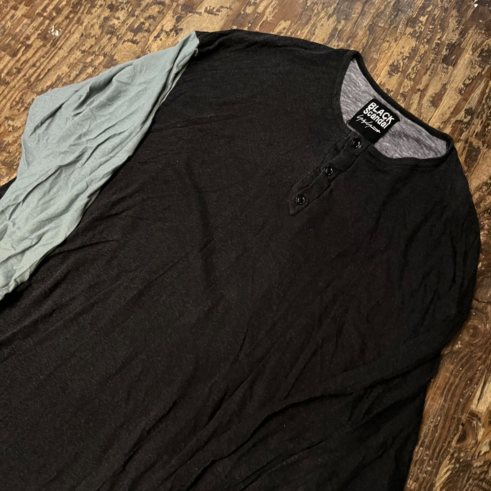 Yohji Yamamoto すいませんそこ通して下さい ヘンリーネックシャツ