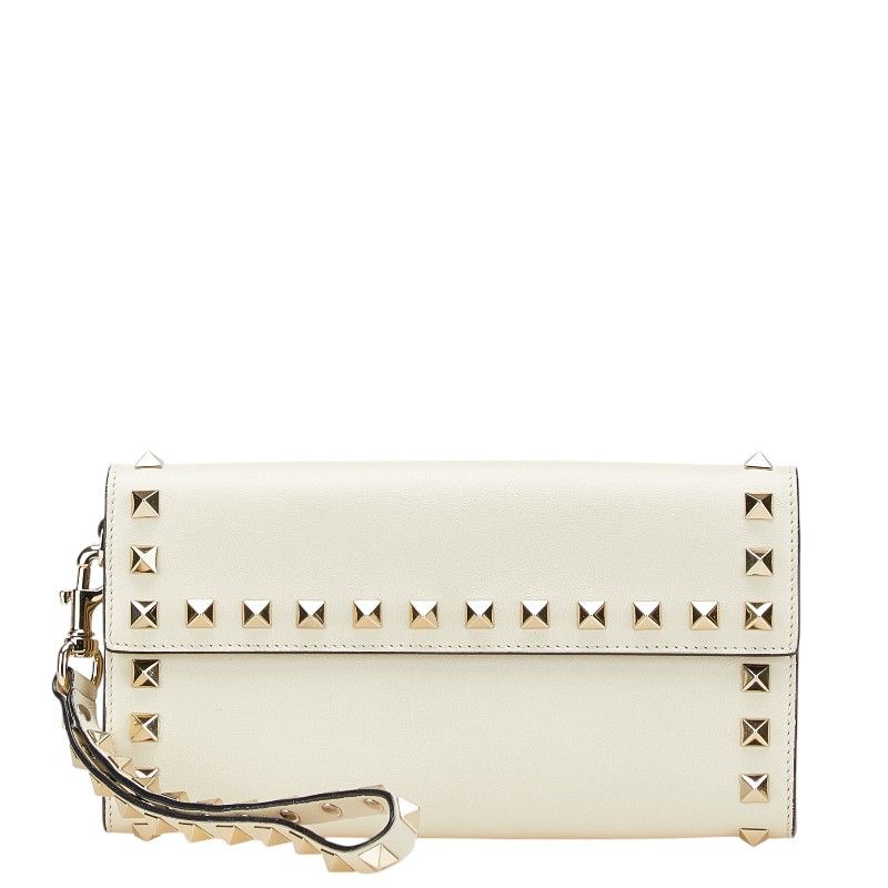 ヴァレンティノ ロックスタッズ ホワイト レザー レディース VALENTINO 1-0202582