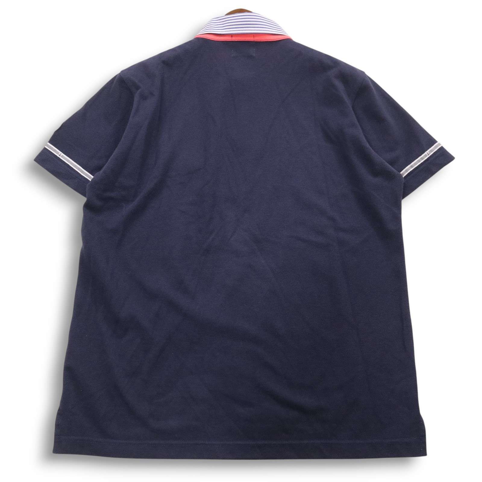 SINACOVA シナコバ　刺繍　ポロシャツ SINACOVA シナコバ 春夏 ロゴ刺繍&ワッペン☆ 半袖 襟ストライプ