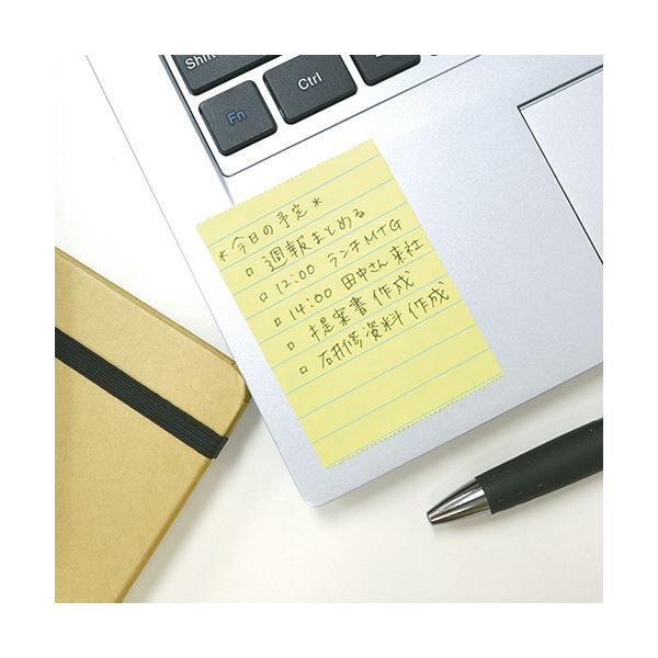 まとめ ヤマト メモック ロールテープ ノート 蛍光紙 罫線入 つめかえ用 50mm幅 レモン NRK-50H-LK 1巻 ×30セット