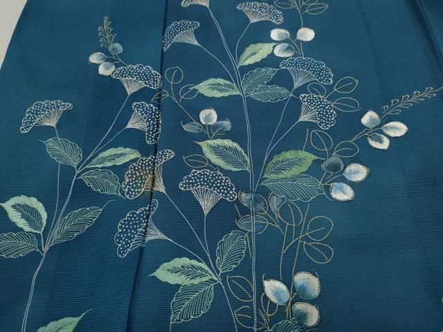 平和屋着物＊夏物 中国三大刺繍 相良刺繍 刺繍 訪問着 絽 枝