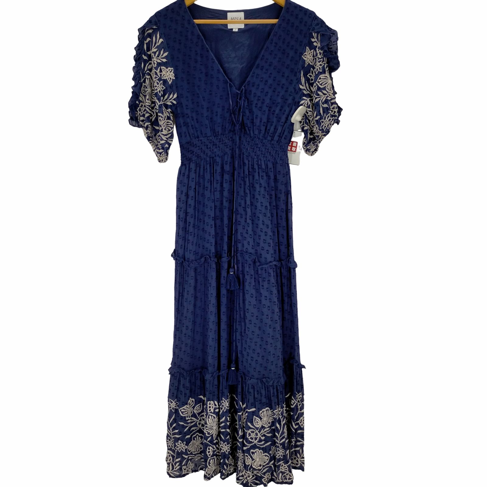 ミサロサンゼルス MISA 刺繍 ティアードワンピース レディース S  