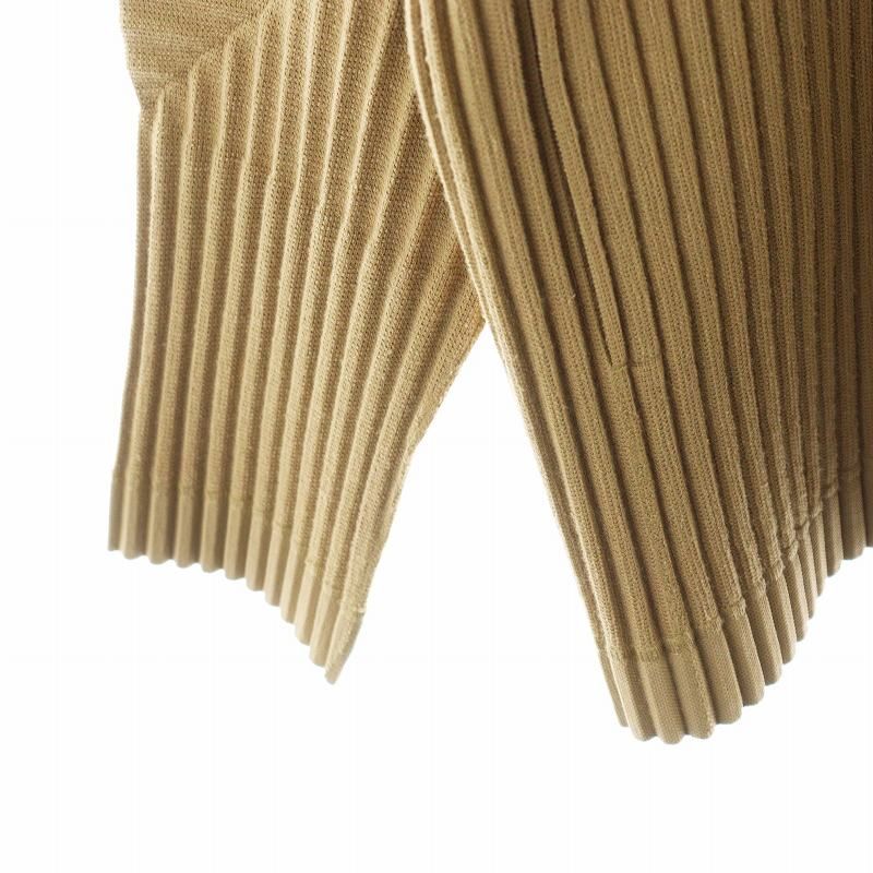 HOMME PLISSE ブルゾン　カーディガン　プリーツ　ベージュ　2サイズ オムプリッセイッセイミヤケ HOMME PLISSE ISSEY MIYAKE