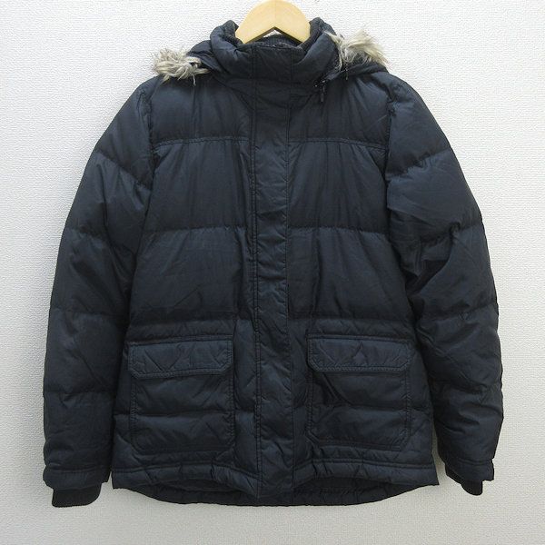 s□ユニクロ/UNIQLO ファーフード付 ナイロン ダウンジャケット JKT 217-040113【XL】黒/LADIES/55【中古】 - メルカリ