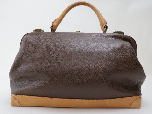 2406-15 ランセル ダレスバッグ LANCEL レザー製 ブラウン×キャメル 