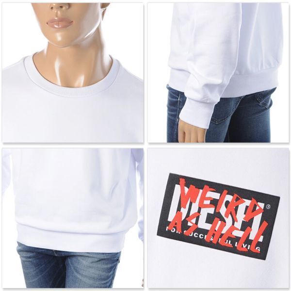 ディーゼルDIESEL スウェット L A00454-0BAZC トレーナー ホワイト  