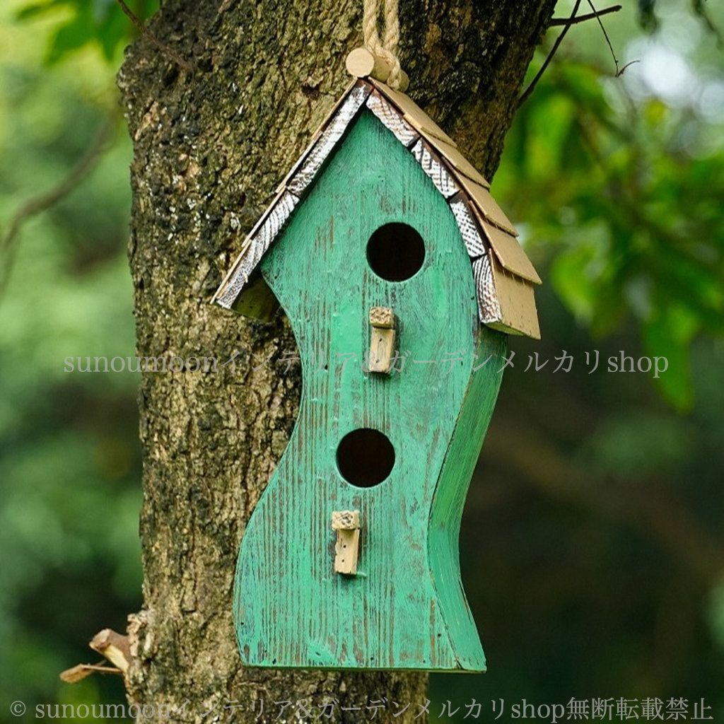 バードウォッチング ガーデン 木 ガーデニング インテリア ガーデンオブジェ 雑貨 バードハウス 木製 庭 庭の装飾 お洒落 おしゃれ グリーン 8-14 ガーデン雑貨 野鳥 ガーデンインテリア ガーデンオーナメント STEELWINDOWSANDDOORS_COM