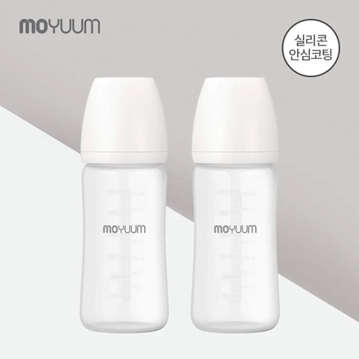 moyuum モユム ガラス哺乳瓶 2本セット 240ml lily_bebe メルカリ