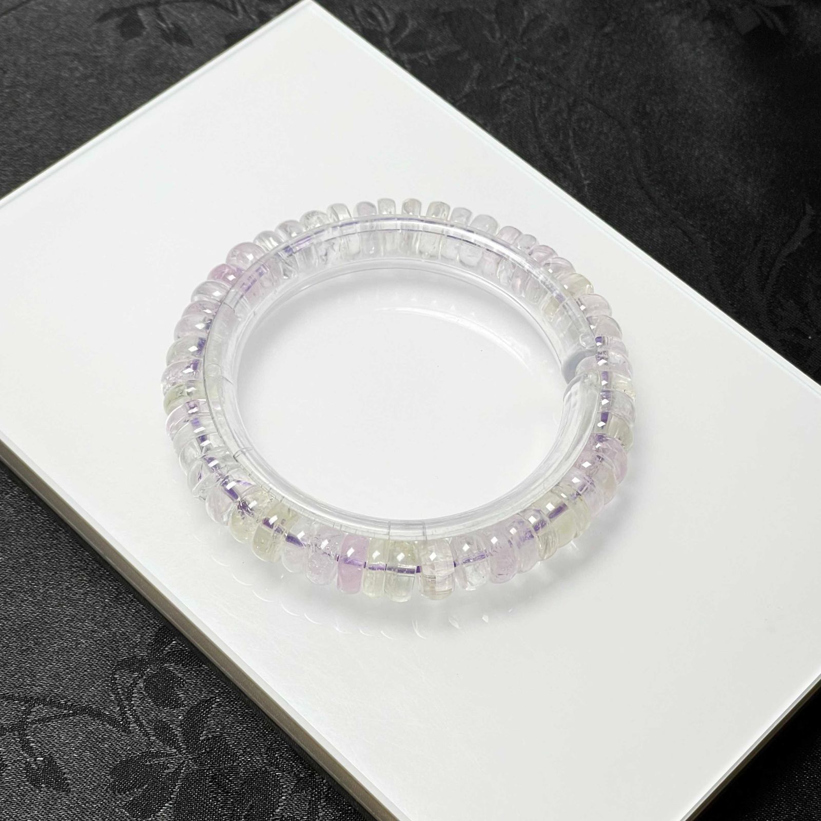 10%OFF 天然美品☆【クンツァイト】☆ボタンブレスレット 天然石B 9 