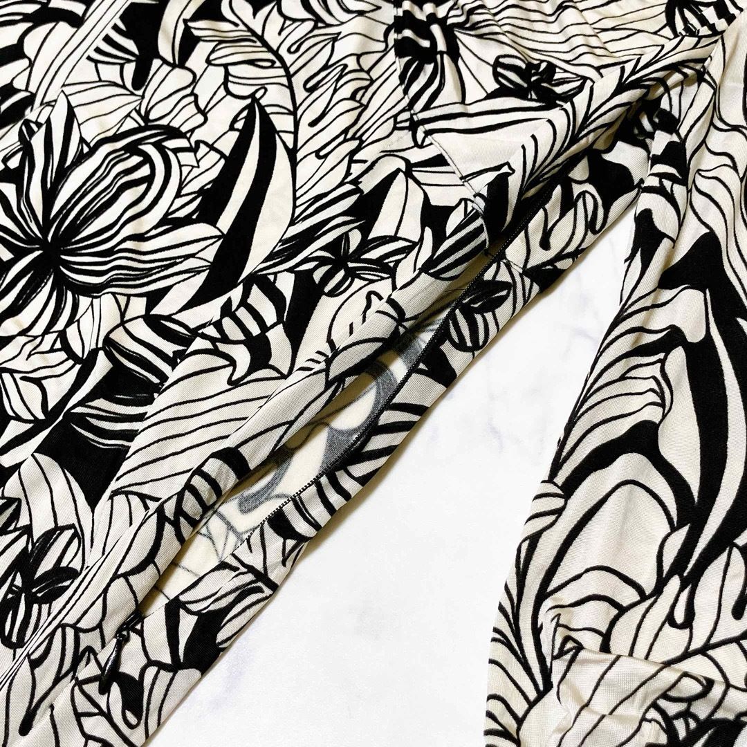 エポカ ジャージーワンピース 美ライン ボタニカル柄 伸縮性有 38 S