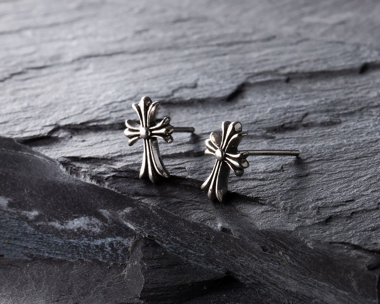 98 シルバー925 ピアス クロス 十字架 スタッドピアス メンズ