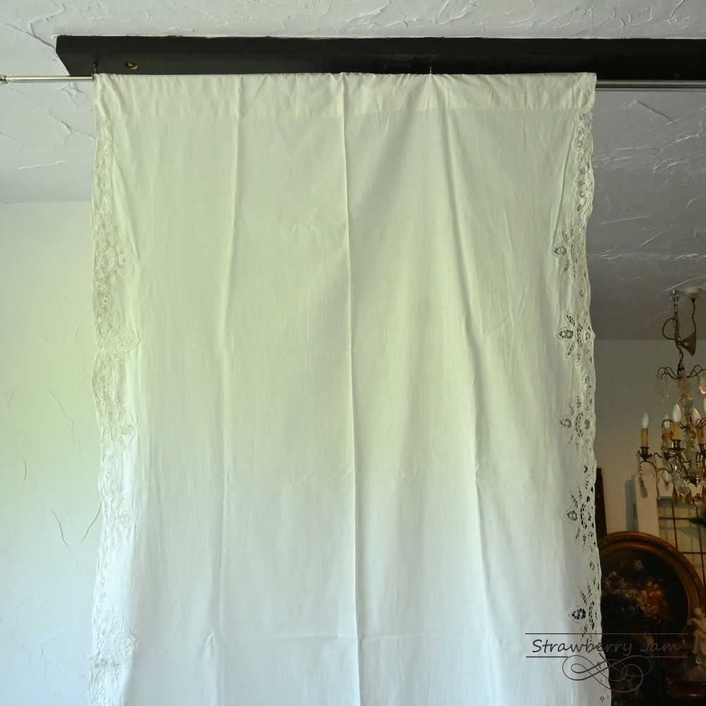 ILI-51 フランスアンティーク カーテン カーテンレース バテンレース タブカーテン インテリア コットン フランス NEXPOTALLINN_EU