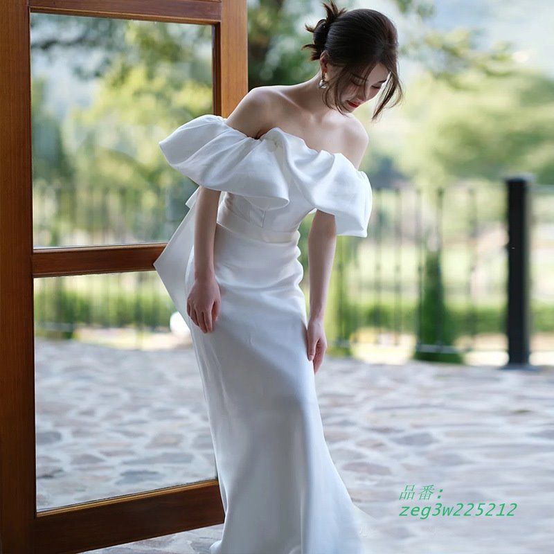 ウェディングドレス レディース パーティードレス ゆったりタイプ 結婚式 ウェディング 後撮り 結婚式海外挙式ドレス 披露宴 前撮り 花嫁 zeg3w225212