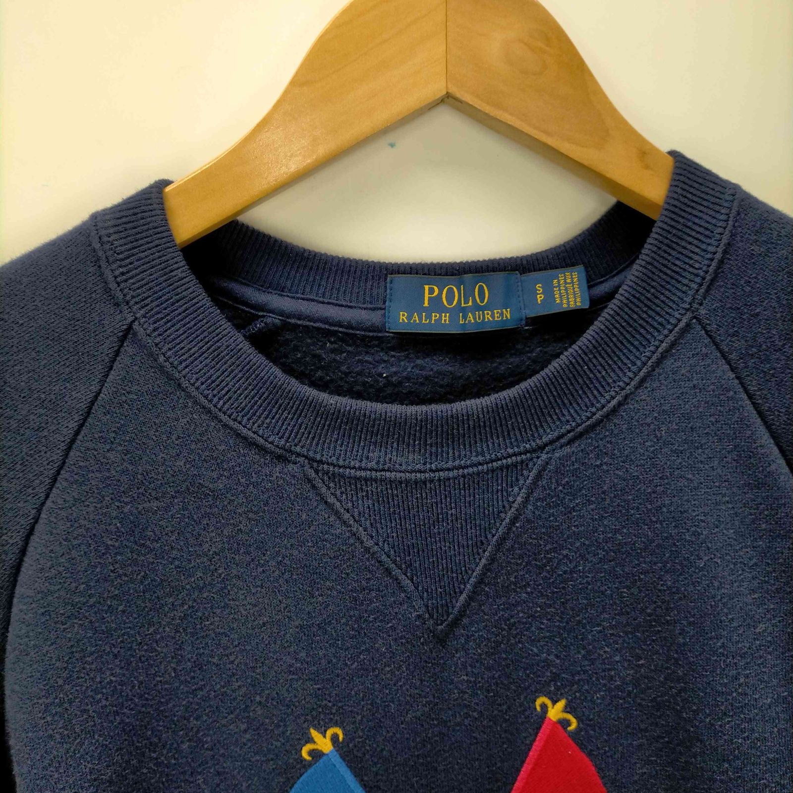 ポロラルフローレン POLO RALPH LAUREN CROSSED FLAGS CREW SWEAT 刺繍 